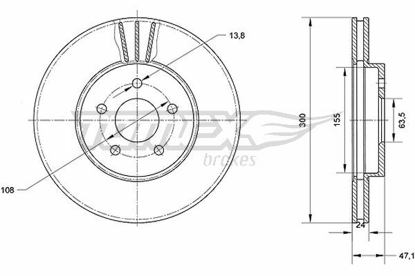 Brzdový kotouč TOMEX Brakes